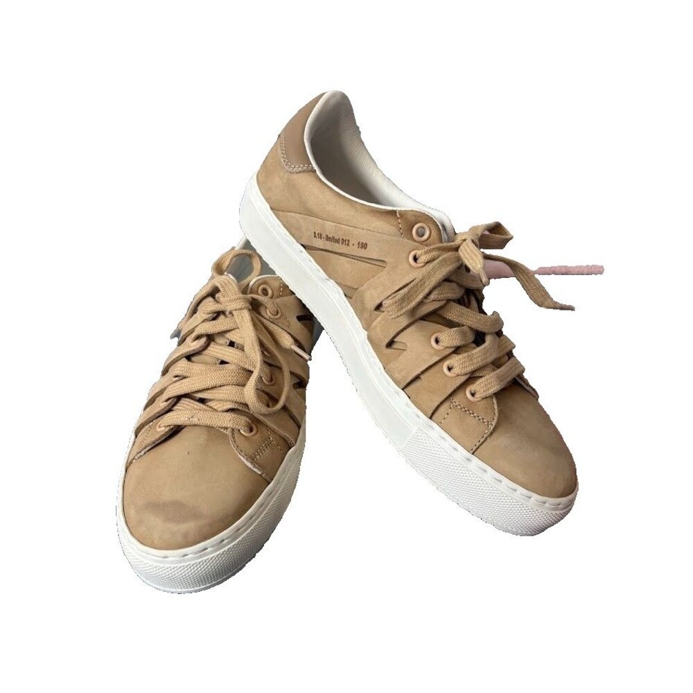 PS821 Leather Sneakers Alpha Nubuck Italy Shoes Sz 36 Unisex Womens 6 Mens 4